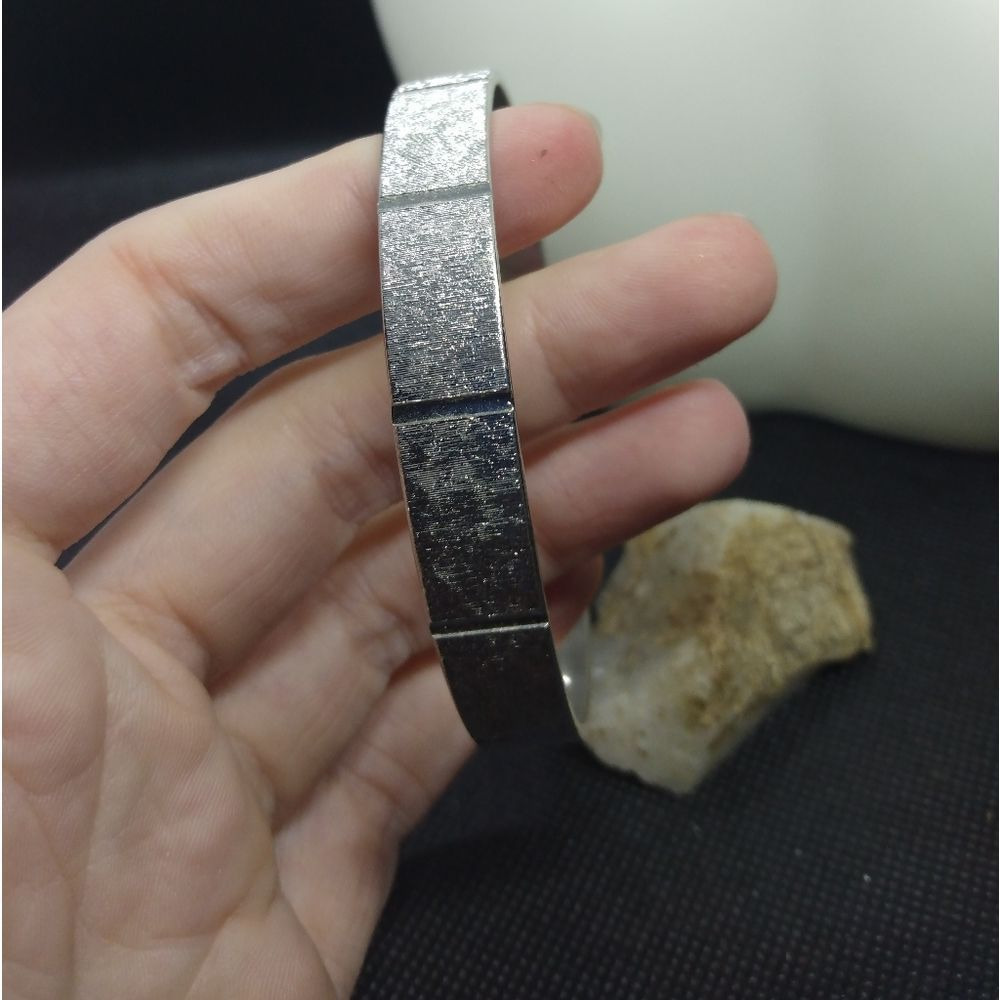 Vintage silver embossed nouveau bracelet